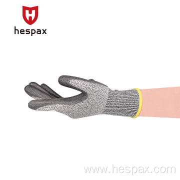 Hespax Polyester Automotive Anti-cut Nitrile Safety Glove